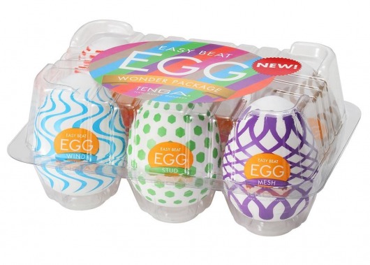 Набор из 6 мастурбаторов Tenga EGG IV с различным рельефом - Tenga - в Химках купить с доставкой