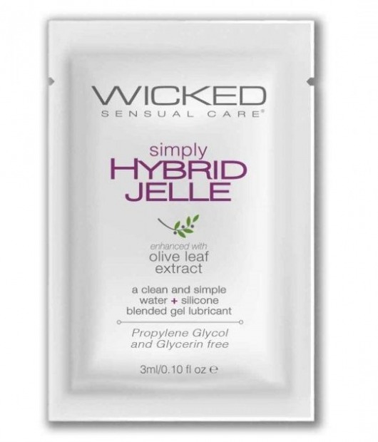 Гель-лубрикант на водно-силиконовой основе Simply Hybrid Jelle - 3 мл. - Wicked - купить с доставкой в Химках