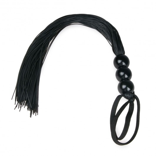 Черная силиконовая плеть Silicone Whip - 32 см. - Easy toys - купить с доставкой в Химках