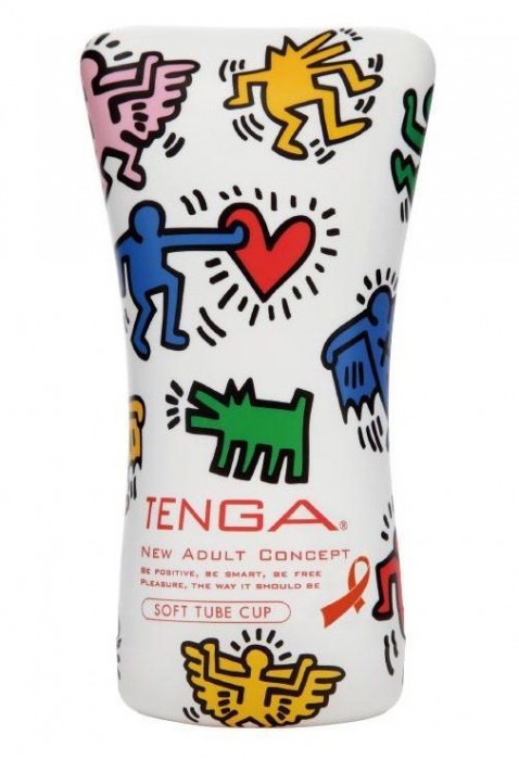 Мастурбатор-туба Keith Haring Soft Tube CUP - Tenga - в Химках купить с доставкой