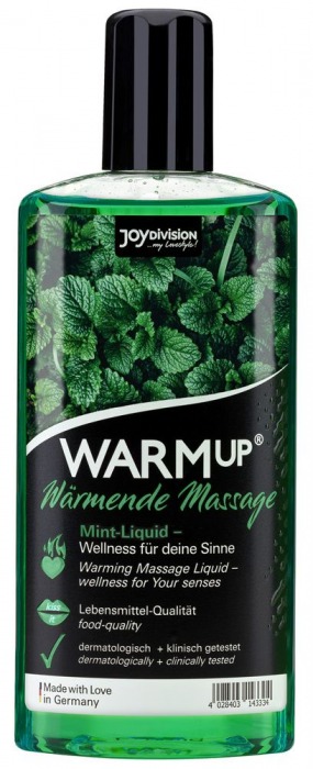 Массажное масло WARMup Mint с ароматом мяты - 150 мл. - Joy Division - купить с доставкой в Химках