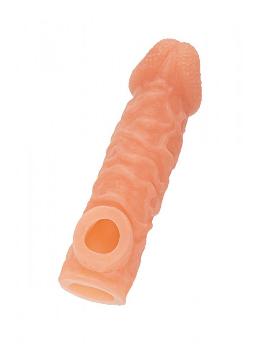 Телесная закрытая насадка с шершавой головкой Cock Sleeve Size S - 13,8 см. - KOKOS - в Химках купить с доставкой