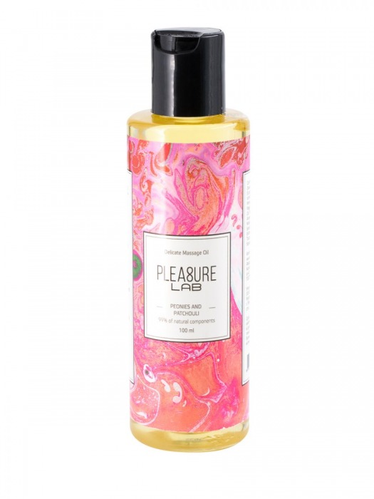 Массажное масло Pleasure Lab Delicate с ароматом пиона и пачули - 100 мл. - Pleasure Lab - купить с доставкой в Химках