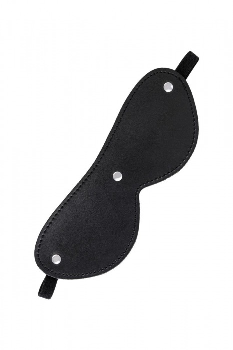 Черная кожаная маска Anonymo с мягким подкладом - ToyFa - купить с доставкой в Химках