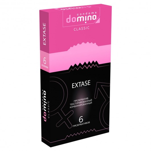 Презервативы с точками и рёбрышками DOMINO Classic Extase - 6 шт. - Domino - купить с доставкой в Химках