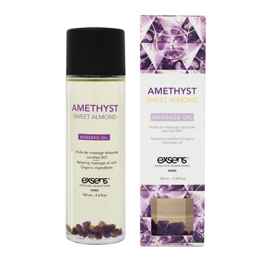 Органическое массажное масло AMETHYST SWEET ALMOND - 100 мл. - Exsens - купить с доставкой в Химках