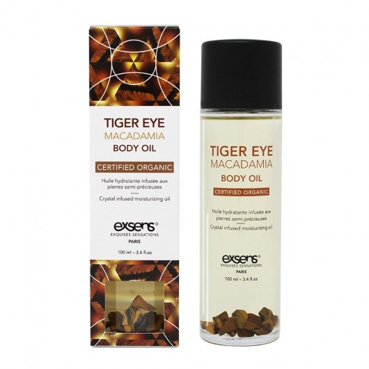 Органическое массажное масло TIGER EYE MACADAMIA - 100 мл. - Exsens - купить с доставкой в Химках