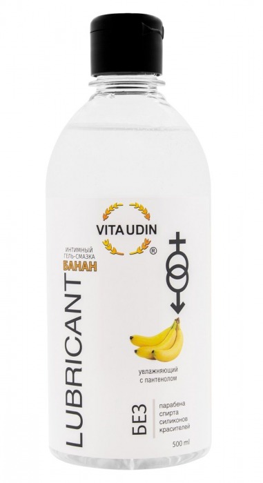 Интимный гель-смазка на водной основе VITA UDIN с ароматом банана - 500 мл. - VITA UDIN - купить с доставкой в Химках