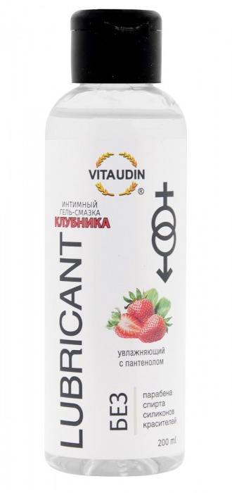 Интимный гель-смазка на водной основе VITA UDIN с ароматом клубники - 200 мл. - VITA UDIN - купить с доставкой в Химках