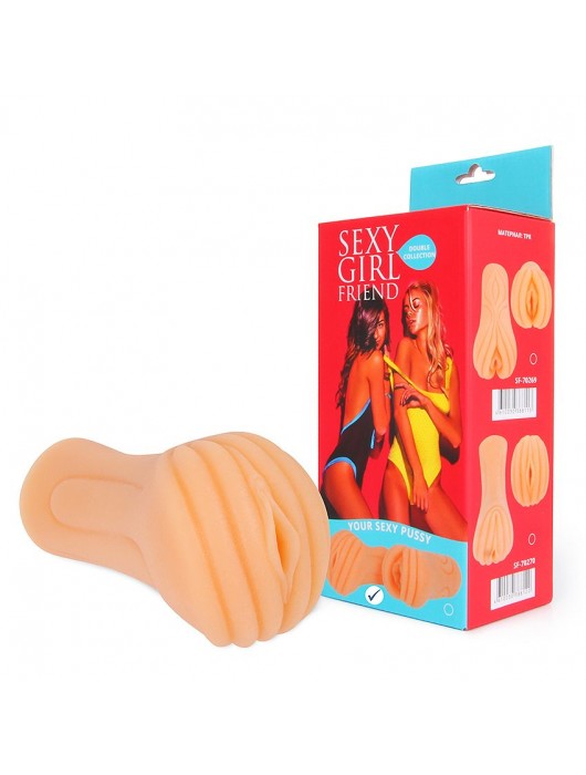 Телесный мастурбатор-вагина с рельефным тоннелем - Bior toys - в Химках купить с доставкой