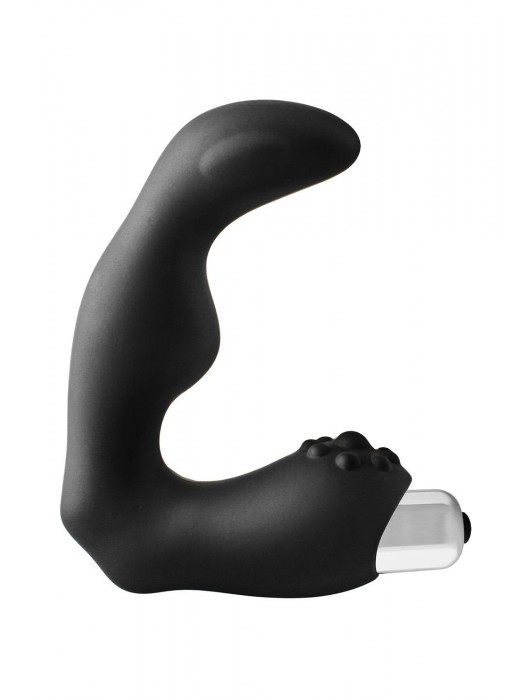 Черный вибромассажер простаты FantASStic Vibrating Prostate Massager - 11,3 см. - Dream Toys - в Химках купить с доставкой