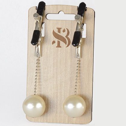 Зажимы на соски с бусинами под жемчуг Pearl - Sitabella - купить с доставкой в Химках