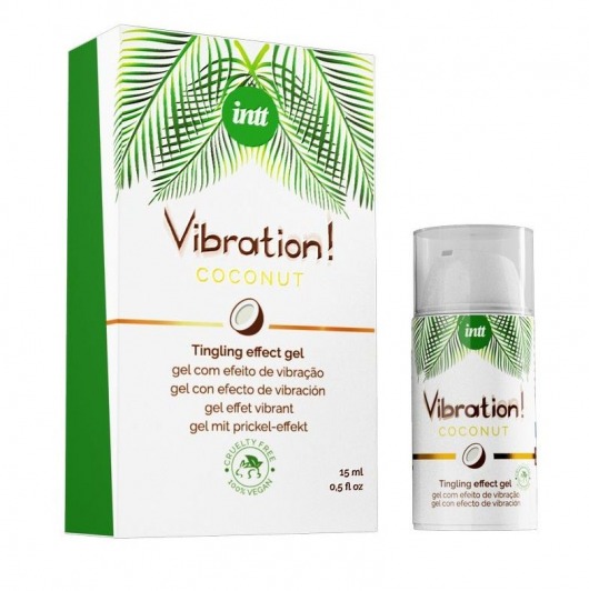 Возбуждающий гель с ароматом кокоса Vibration Coconut - 15 мл. - INTT - купить с доставкой в Химках