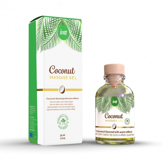 Массажный гель с ароматом кокоса Coconut - 30 мл. - INTT - купить с доставкой в Химках