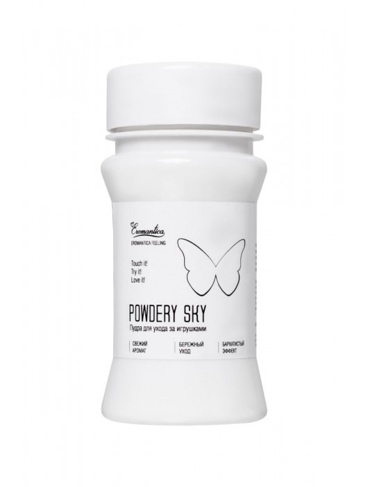 Пудра для ухода за игрушками Powdery Sky с ароматом мяты - 40 гр. - Eromantica - купить с доставкой в Химках