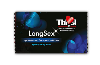 Пролонгирующий крем LongSex в одноразовой упаковке - 1,5 гр. - Биоритм - купить с доставкой в Химках