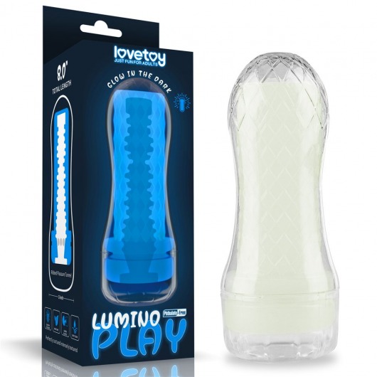 Светящийся в темноте мастурбатор Lumino Play Masturbator Ribbed - Lovetoy - в Химках купить с доставкой