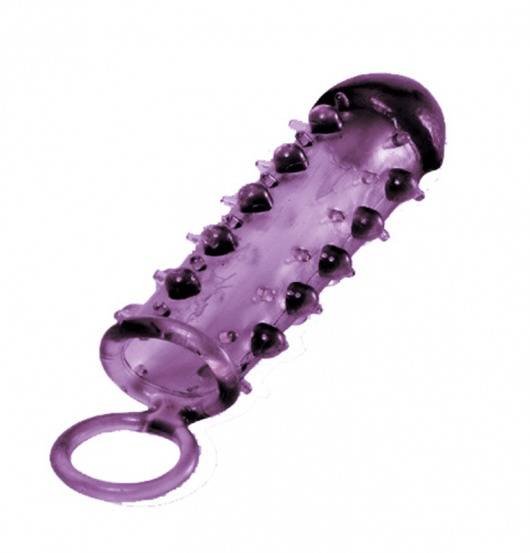 Закрытая фиолетовая насадка с пупырышками SAMURAI PENIS SLEEVE PURPLE - 14,5 см. - NMC - в Химках купить с доставкой