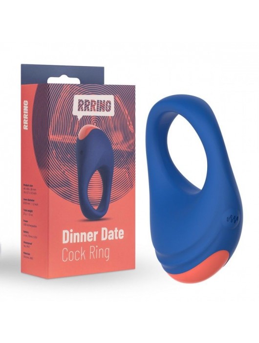 Синее эрекционное кольцо RRRING Dinner Date Cock Ring - FeelzToys - в Химках купить с доставкой