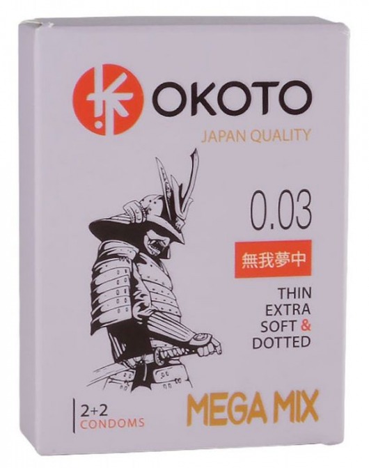 Набор из 4 презервативов OKOTO MegaMIX - Sitabella - купить с доставкой в Химках