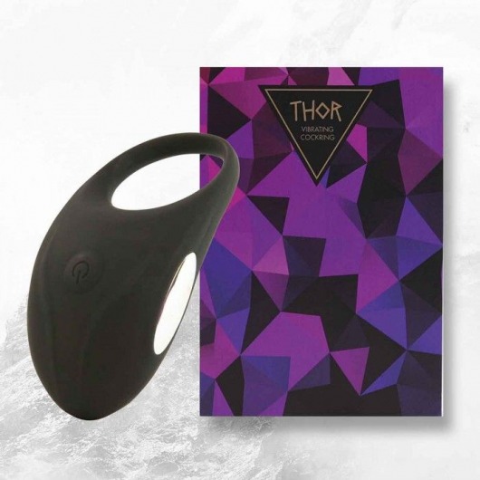 Черное эрекционное виброкольцо Thor Cockring - FeelzToys - в Химках купить с доставкой