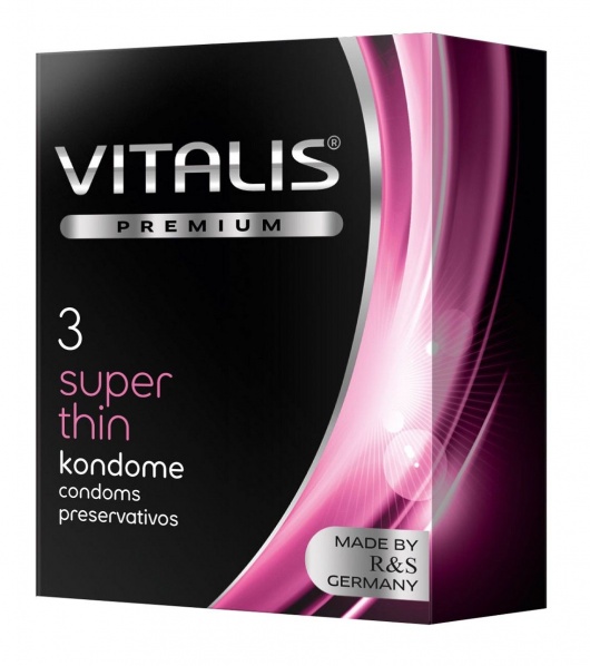 Ультратонкие презервативы VITALIS PREMIUM super thin - 3 шт. - Vitalis - купить с доставкой в Химках