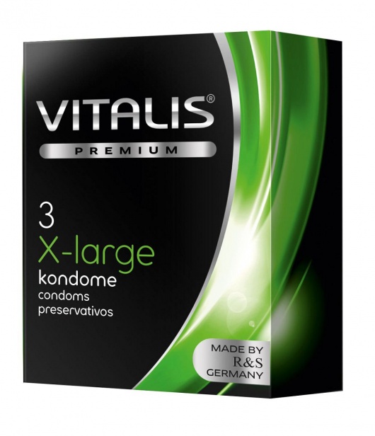 Презервативы увеличенного размера VITALIS PREMIUM x-large - 3 шт. - Vitalis - купить с доставкой в Химках