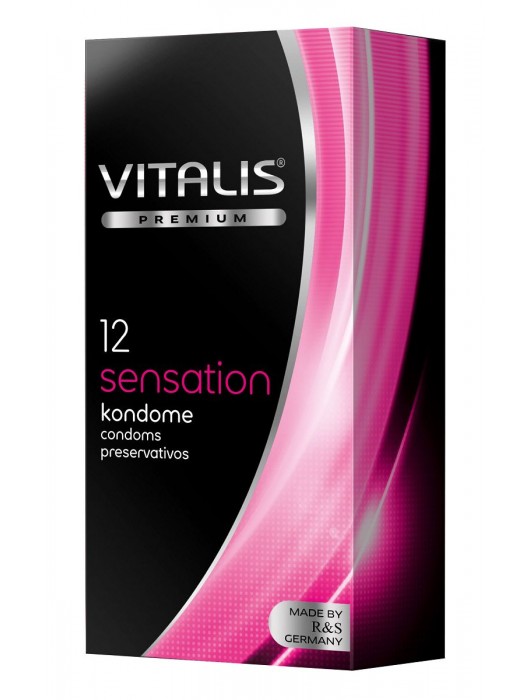 Презервативы VITALIS PREMIUM sensation с пупырышками и кольцами - 12 шт. - Vitalis - купить с доставкой в Химках