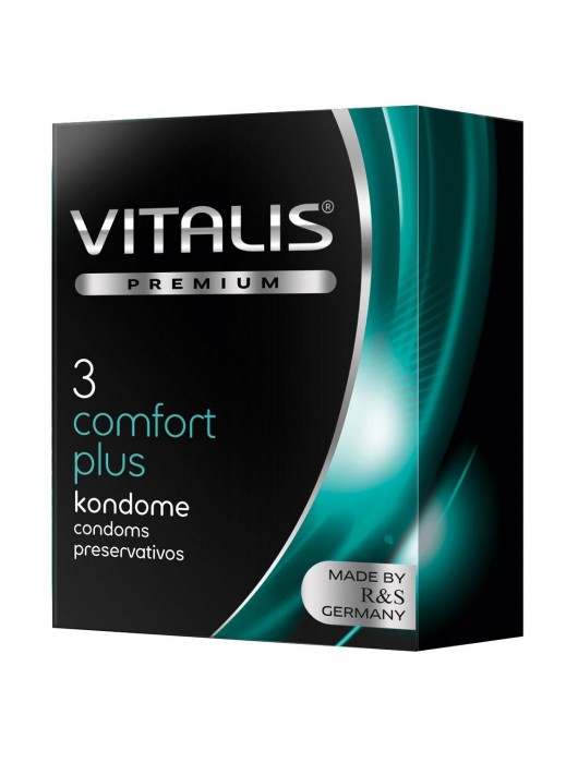 Контурные презервативы VITALIS PREMIUM comfort plus - 3 шт. - Vitalis - купить с доставкой в Химках