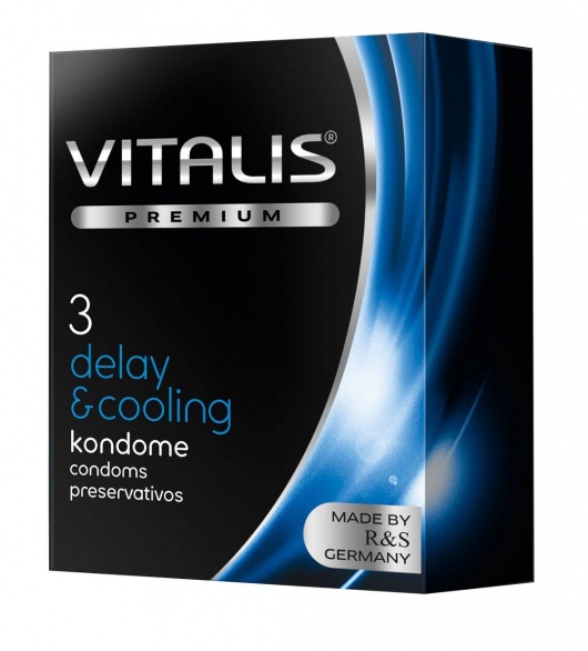 Презервативы VITALIS PREMIUM delay   cooling с охлаждающим эффектом - 3 шт. - Vitalis - купить с доставкой в Химках