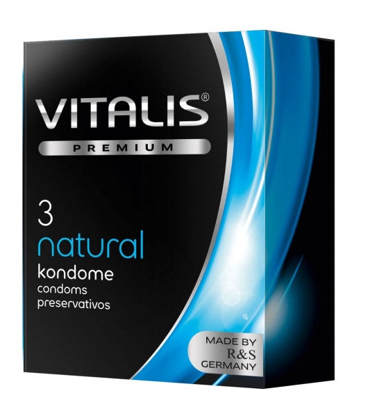 Классические презервативы VITALIS PREMIUM natural - 3 шт. - Vitalis - купить с доставкой в Химках