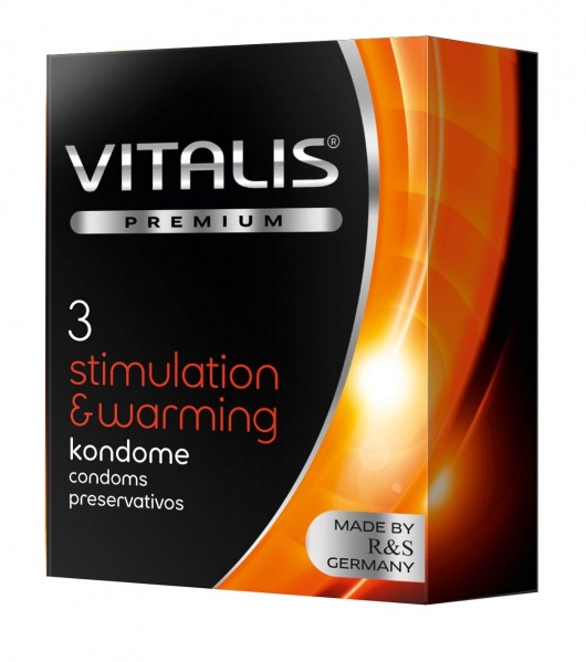 Презервативы VITALIS PREMIUM stimulation   warming с согревающим эффектом - 3 шт. - Vitalis - купить с доставкой в Химках