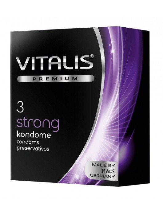 Презервативы с утолщенной стенкой VITALIS PREMIUM strong - 3 шт. - Vitalis - купить с доставкой в Химках