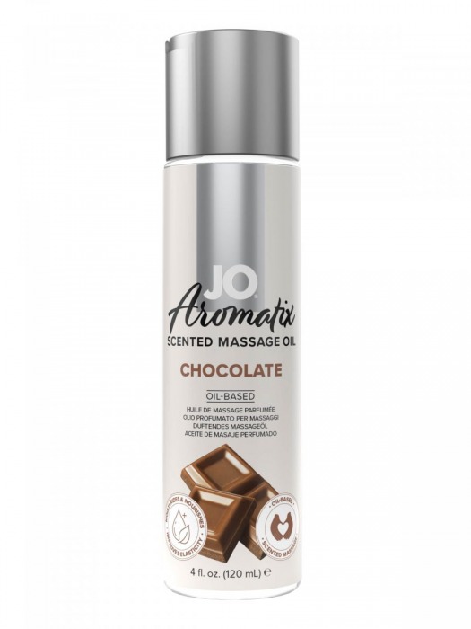 Массажное масло JO Aromatix Massage Oil Chocolate с ароматом шоколада - 120 мл. - System JO - купить с доставкой в Химках