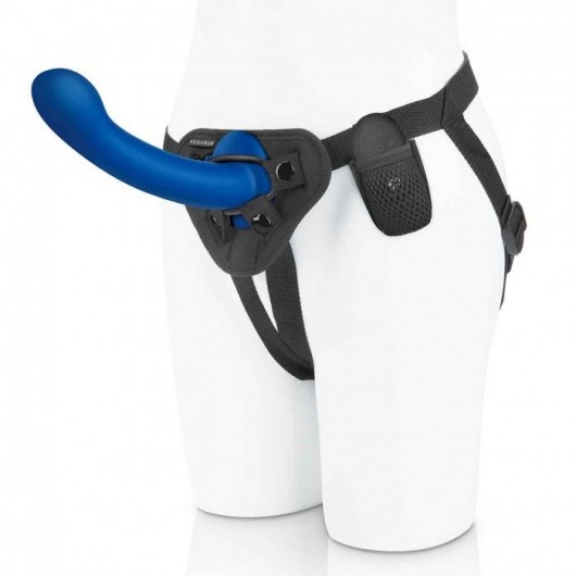 Синяя насадка Remote Control P-Spot G-Spot с черными трусиками - 20 см. - Pegasus - купить с доставкой в Химках