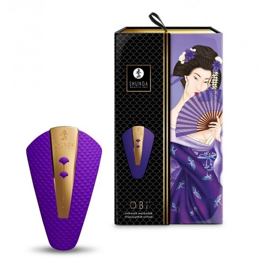 Фиолетовый клиторальный вибростимулятор OBI - Shunga
