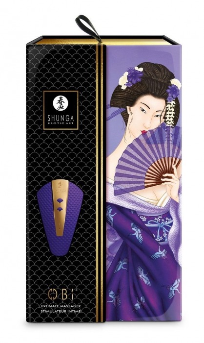Фиолетовый клиторальный вибростимулятор OBI - Shunga