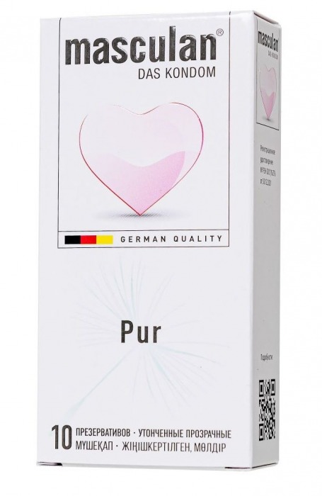 Супертонкие презервативы Masculan Pur - 10 шт. - Masculan - купить с доставкой в Химках