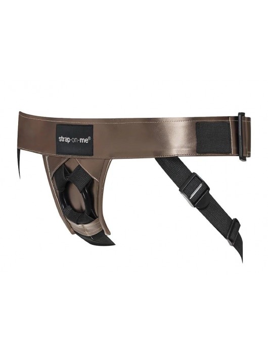Бронзовый пояс для насадок Curious Harness - Strap-on-me - купить с доставкой в Химках