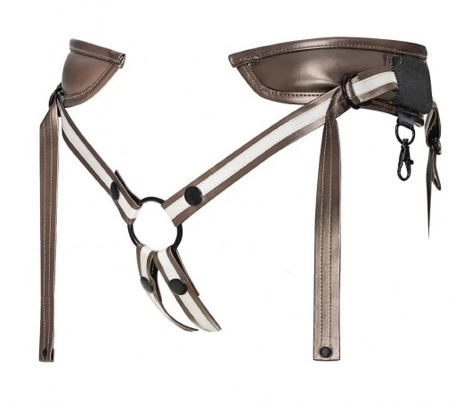 Бронзовый пояс для насадок Desirous Harness - Strap-on-me - купить с доставкой в Химках
