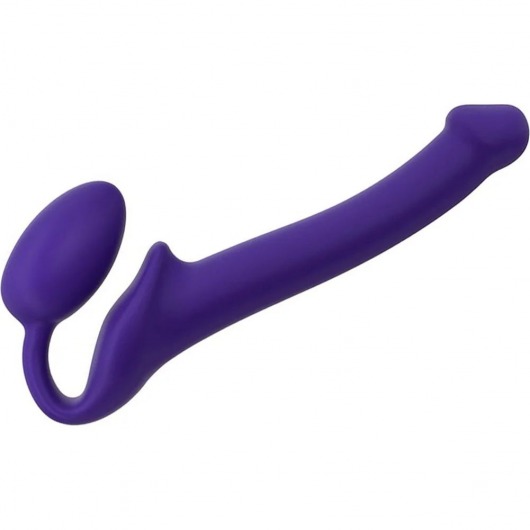 Фиолетовый безремневой страпон Silicone Bendable Strap-On - size S - Strap-on-me - купить с доставкой в Химках