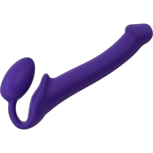 Фиолетовый безремневой страпон Silicone Bendable Strap-On - size M - Strap-on-me - купить с доставкой в Химках