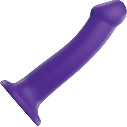 Фиолетовый фаллоимитатор-насадка Strap-On-Me Dildo Dual Density size L - 19 см. - Strap-on-me - купить с доставкой в Химках