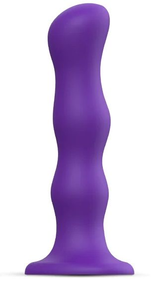 Фиолетовая насадка Strap-On-Me Dildo Geisha Balls size M - Strap-on-me - купить с доставкой в Химках