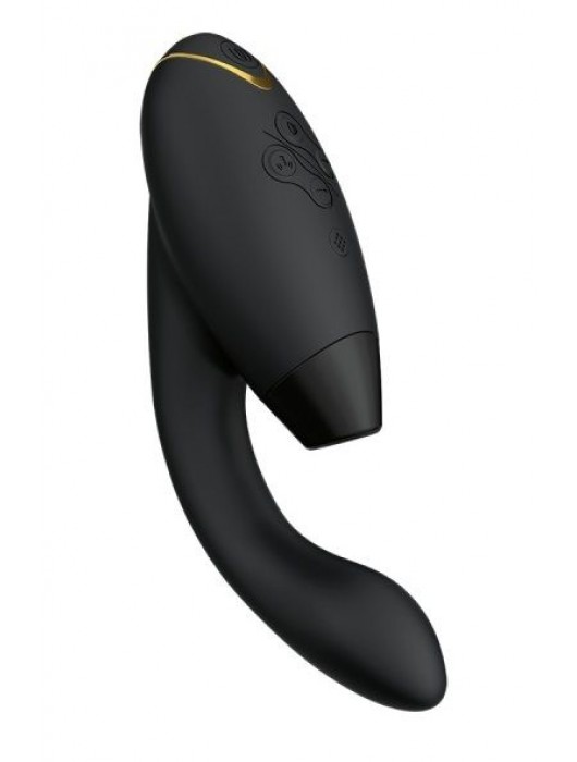 Черный бесконтактный клиторальный стимулятор Womanizer Duo 2 - Womanizer
