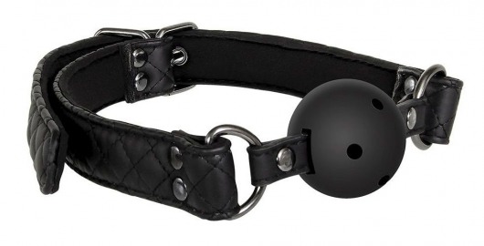 Черный кляп-шарик BALL GAG DIAMOND - Dream Toys - купить с доставкой в Химках