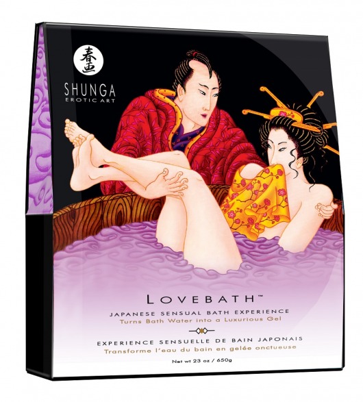 Соль для ванны Lovebath Sensual lotus, превращающая воду в гель - 650 гр. - Shunga - купить с доставкой в Химках