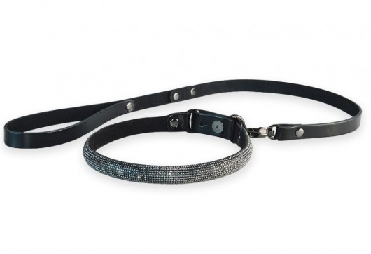 Эффектный сверкающий ошейник с поводком  Гламур - Sitabella - купить с доставкой в Химках