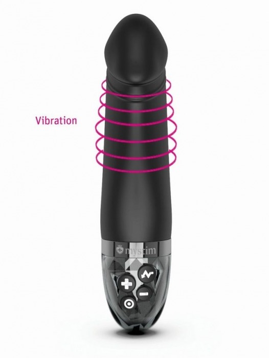 Черный вибратор с электростимуляцией Real Deal Neal - 16,5 см. - MyStim - купить с доставкой в Химках