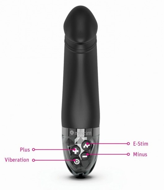 Черный вибратор с электростимуляцией Real Deal Neal - 16,5 см. - MyStim - купить с доставкой в Химках